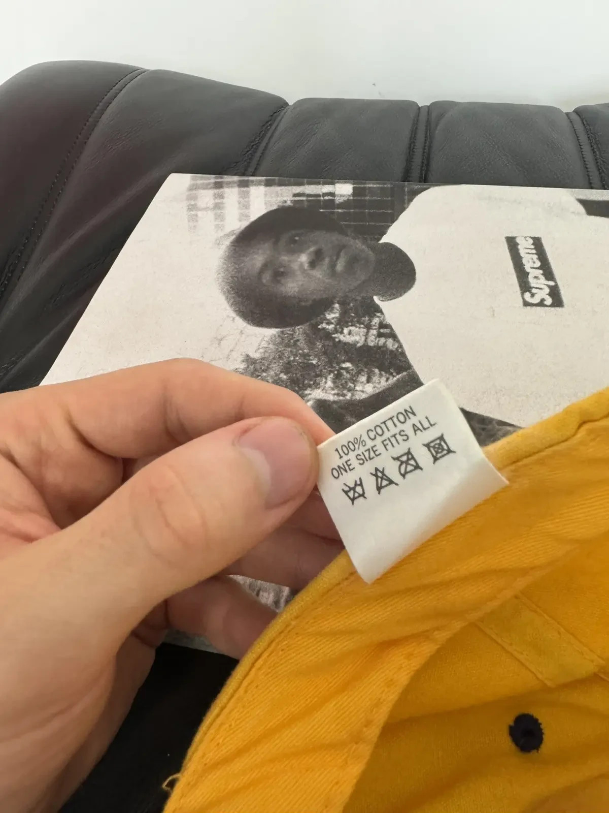 Vintage 90s Gianni Versace “Yellow Jeans” Desinger Hat Cap