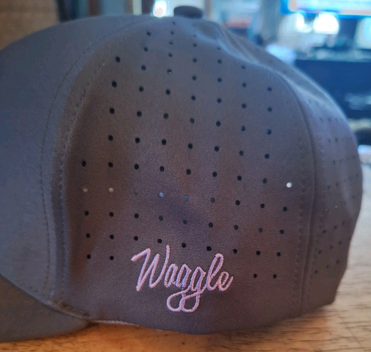 Waggle Golf Black Scorpion SnapBack Cap/Hat. Grey Moon & Cactus Performance Cap.