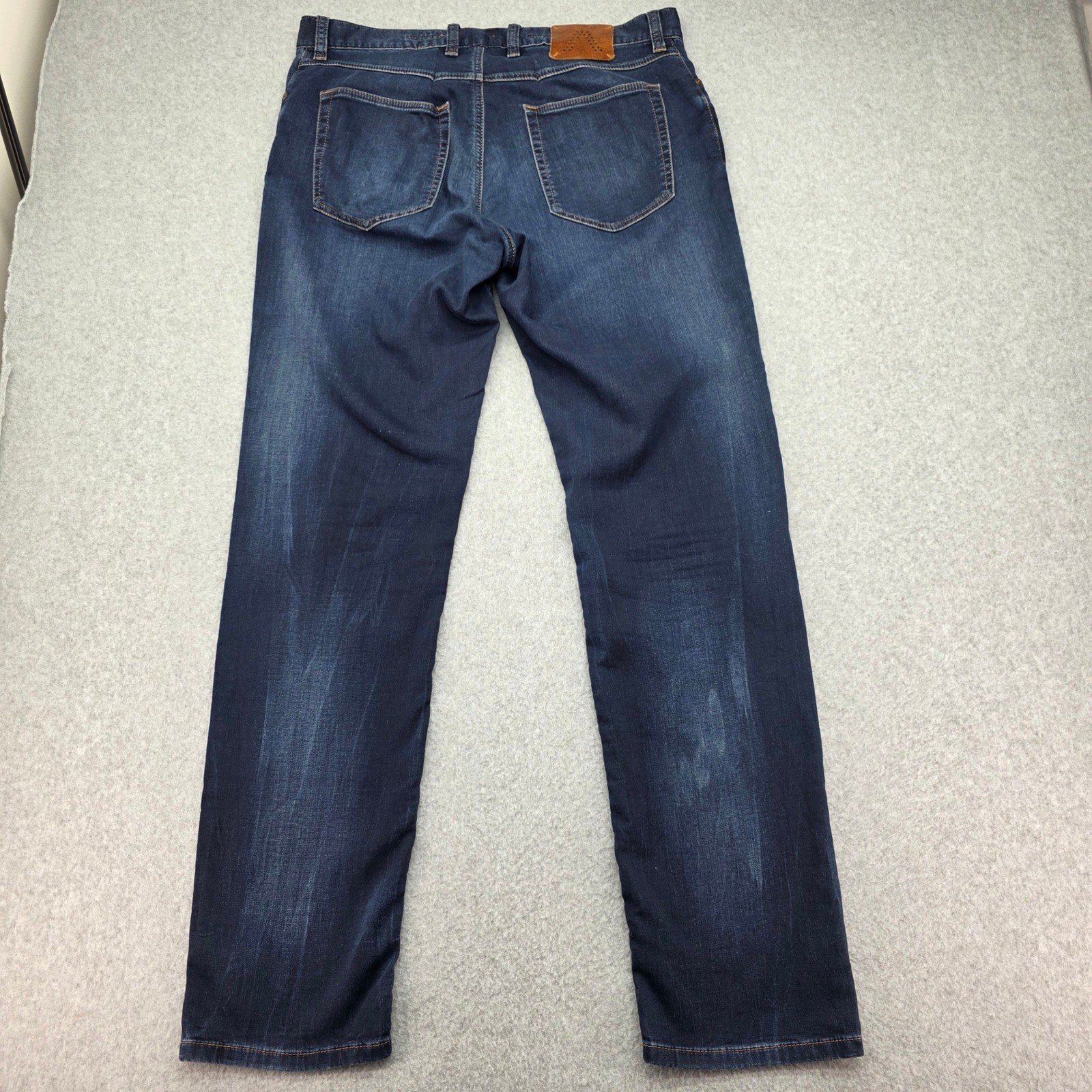 Alberto Pipe Regular Slim Fit Cosy Jeans Men’s Size W38 L34 Dark Wash Strech