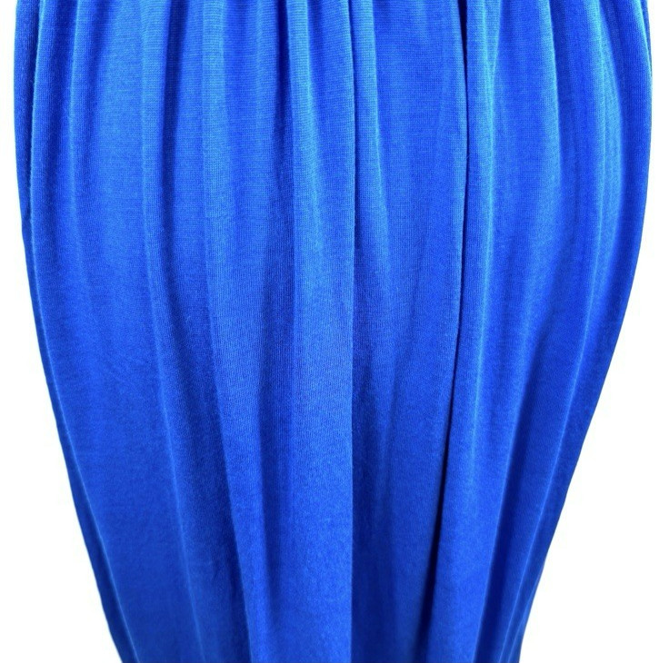 Diane Von Furstenburg Maxi Dress Small Modal Silk Color Block Sleeveless Ribbed