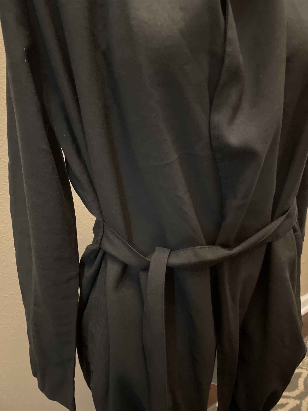 NWT ReVamped Open Jacket Shrug Tie Belt and Drawstring Bottom. Slash Pockets XS