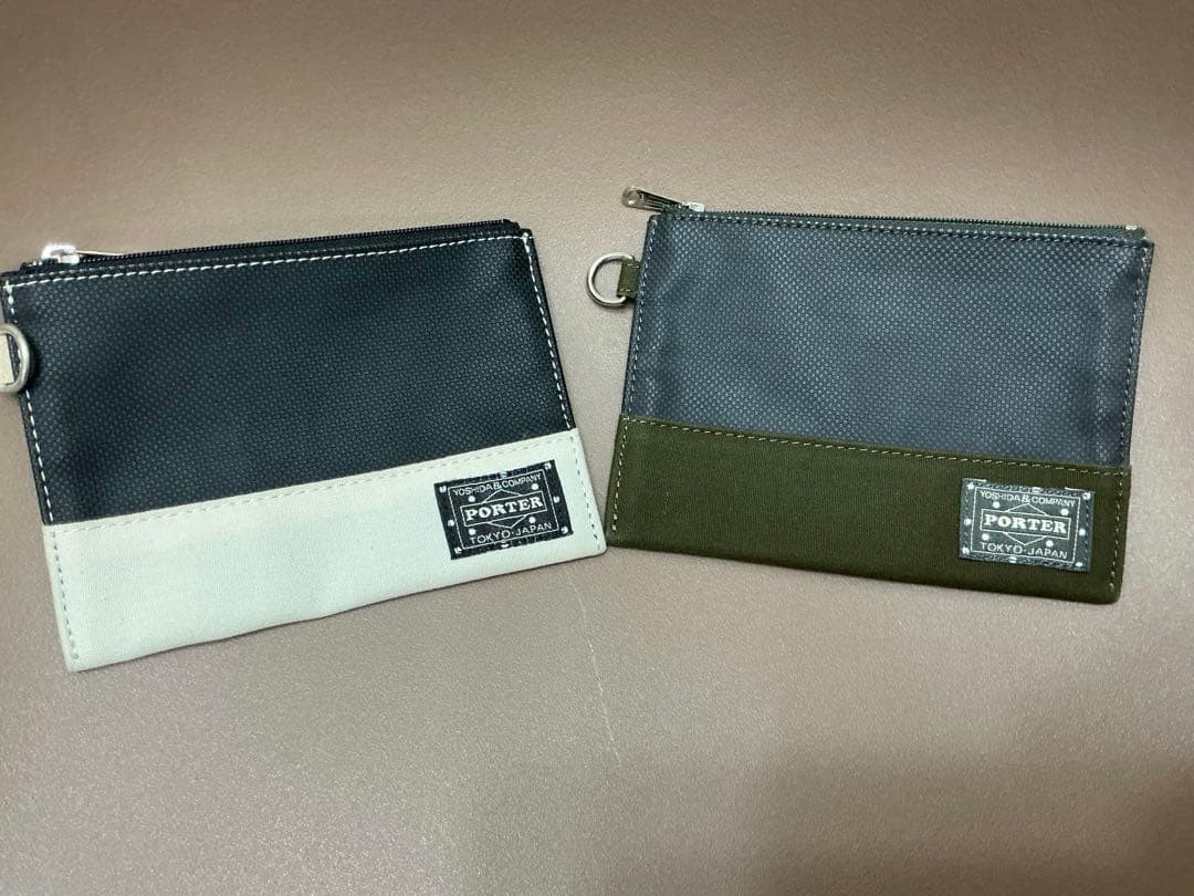 Porter Mini Pouch 2-Piece Set for Porter Girl Tote Bag, approx 15.5x11cm, Used