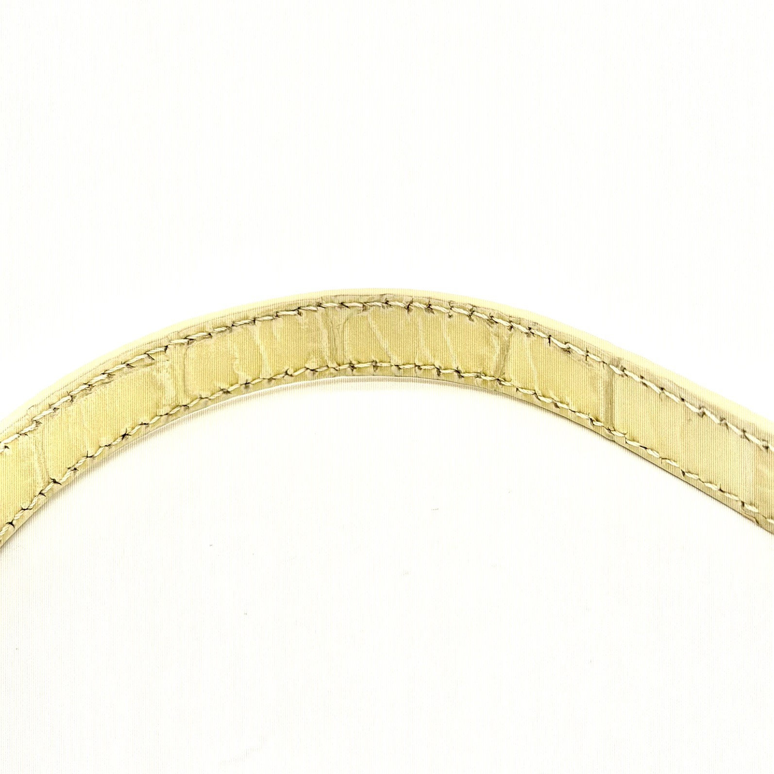 by FAR Mini Rachel Shoulder Bag Cream Crocodile Embossed Leather Chain Strap