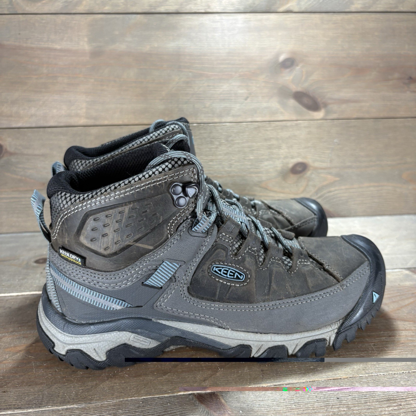 keen targhee III womens size 7.5 shoes brown leather waterproof hiking boots