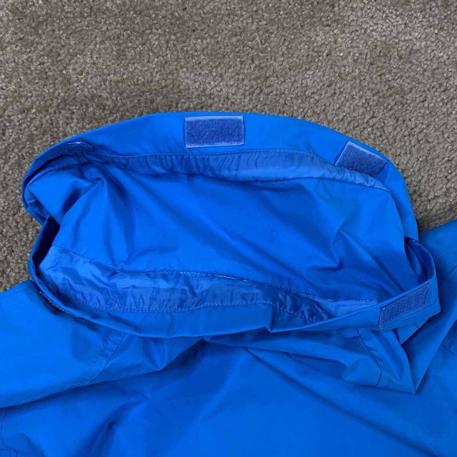 VTG Eddie Bauer Mens Medium Blue Pullover 1/4 Zip Jacket Camping Outdoors 90s
