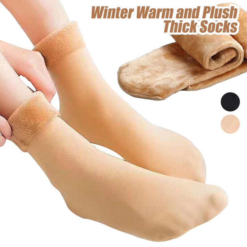 4× Women Winter Snow Boot Socks Warm Plush Lady Thermal Sock Thick Fleece USA