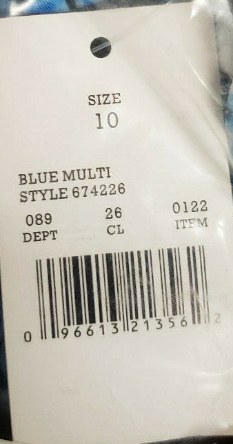 Dreamsuit By Miracle Brands Womens Bathing Suit Tankini Top Blue Multi size 10