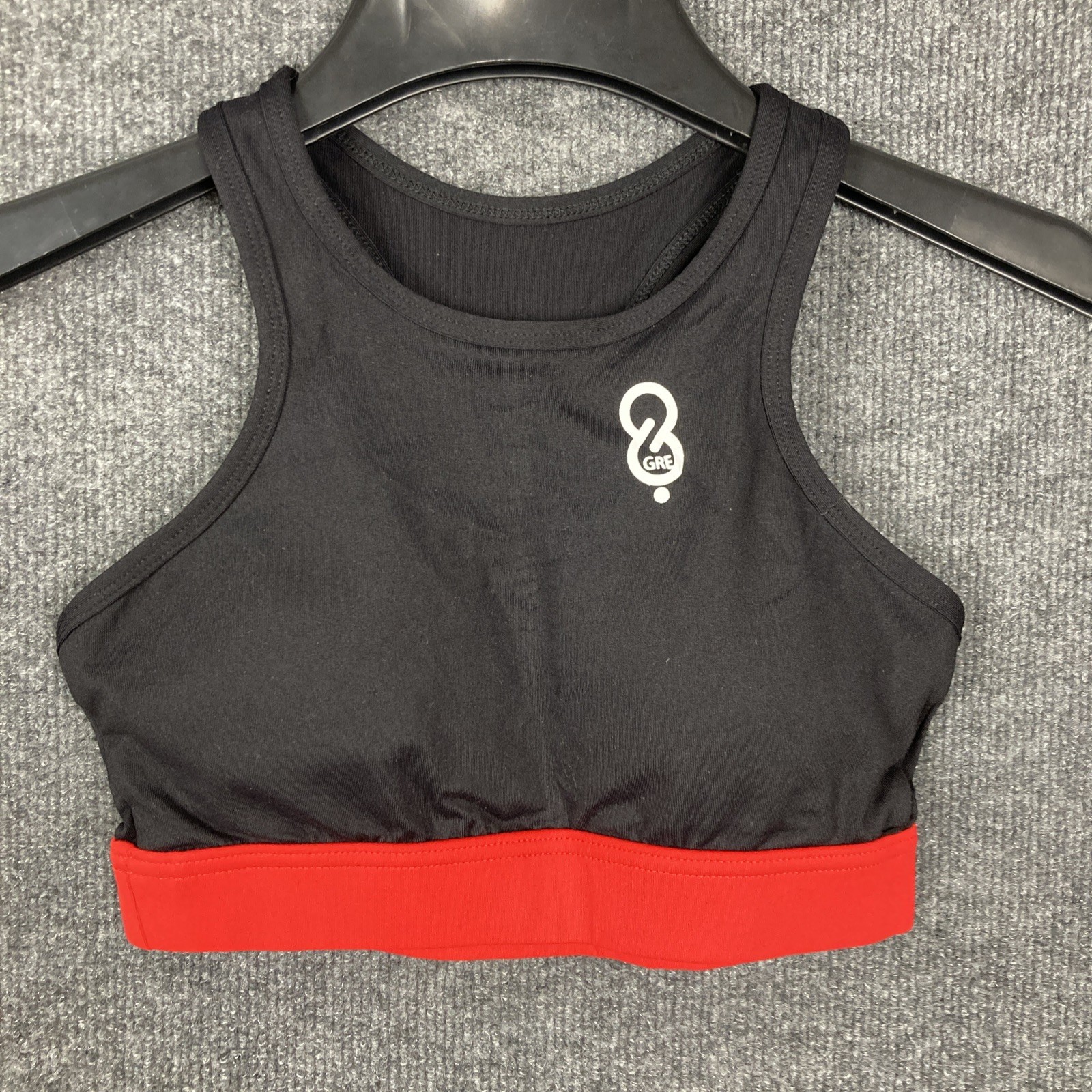 Gre8 Active Wear Women Small Red Black Racer Back Sports Bra & Leggings Set NEW