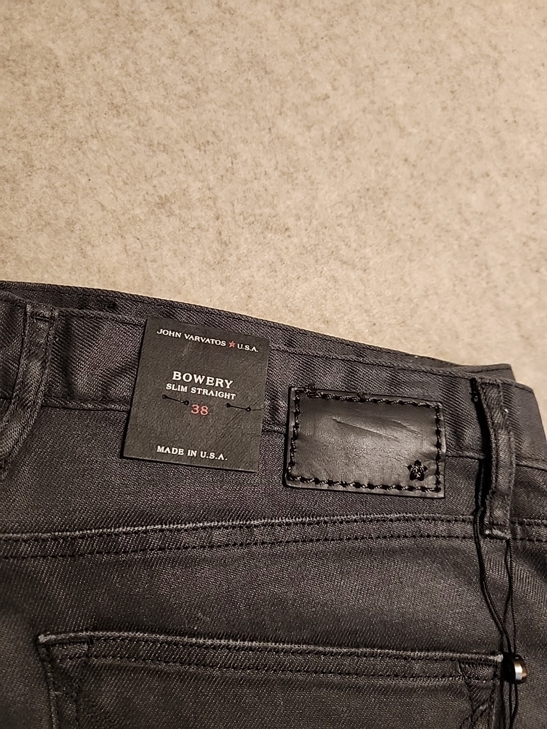 John Varvatos USA Men’s Bowery Slim Straight Jeans 38×27 NEW $228 J306Q3B-AOIE