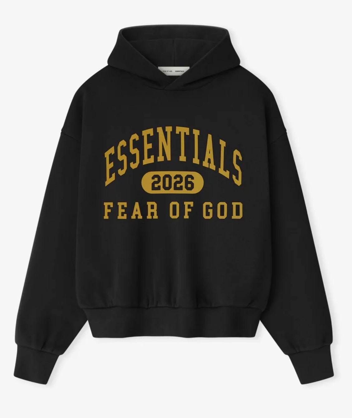 Fear of God ESSENTIALS Vintage Black Classic Fit Hoodie Size Medium Authentic