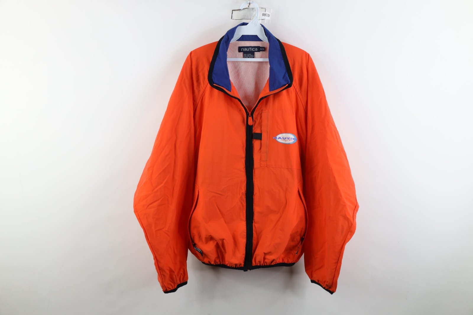 Vintage 90s Nautica Mens XL Calypso Bay Sailing Windbreaker Bomber Jacket Orange