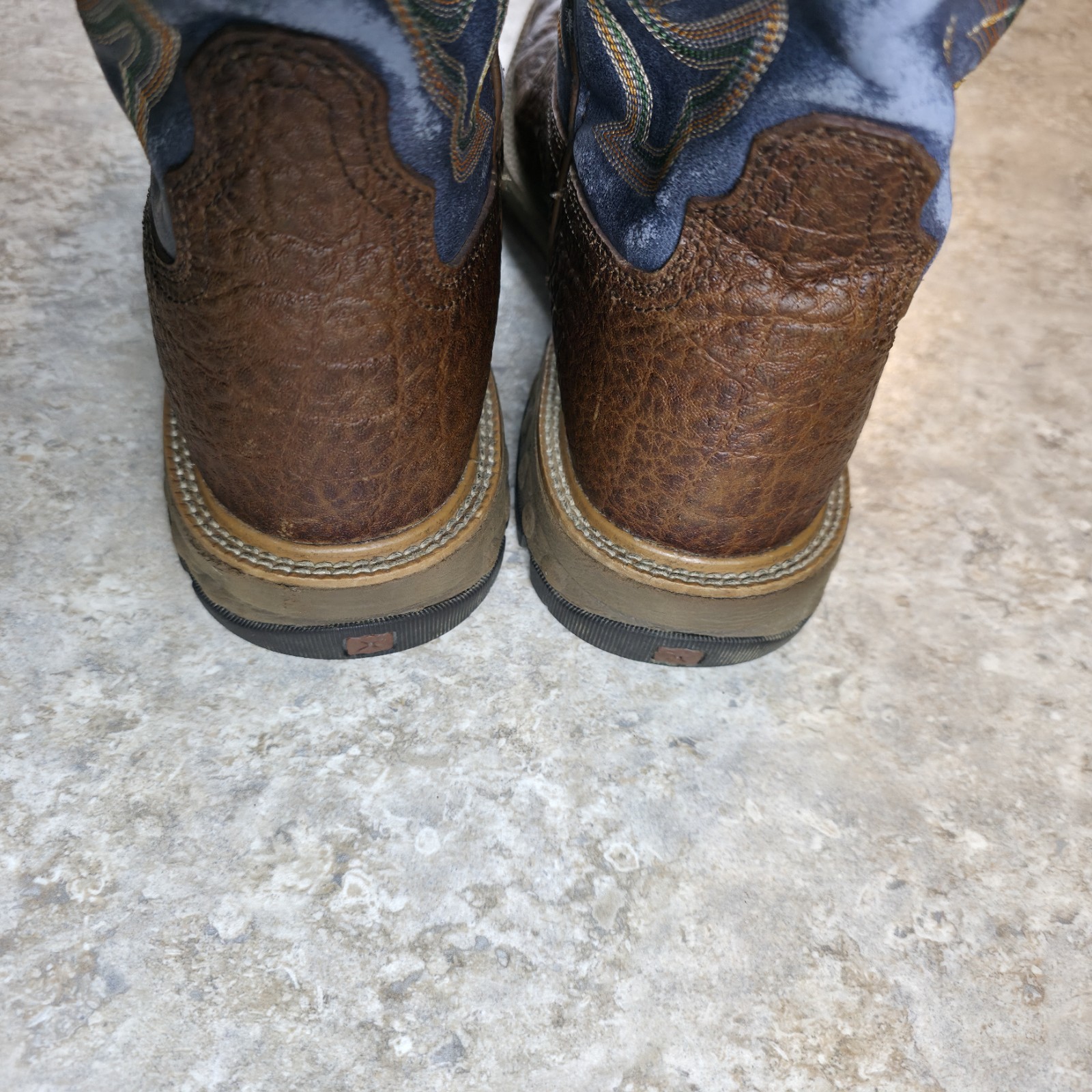 Twisted X 12″ Alloy Toe Cowboy Work Boots Brown Leather Mens 9.5 EE #MXBA005