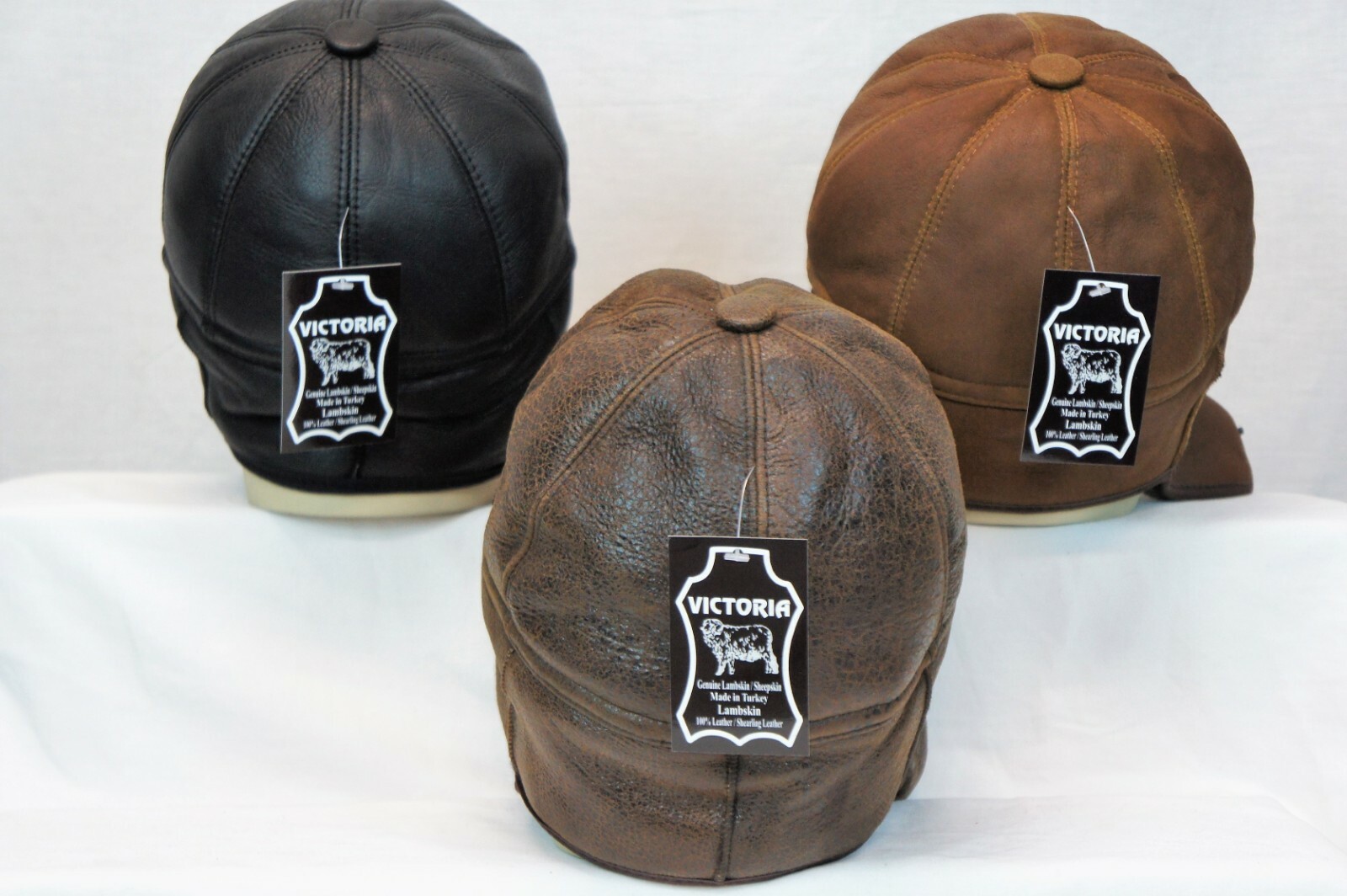 3 colors 100% REAL Sheepskin Shearling Leather Trapper Hunting Aviator Hat M-3XL