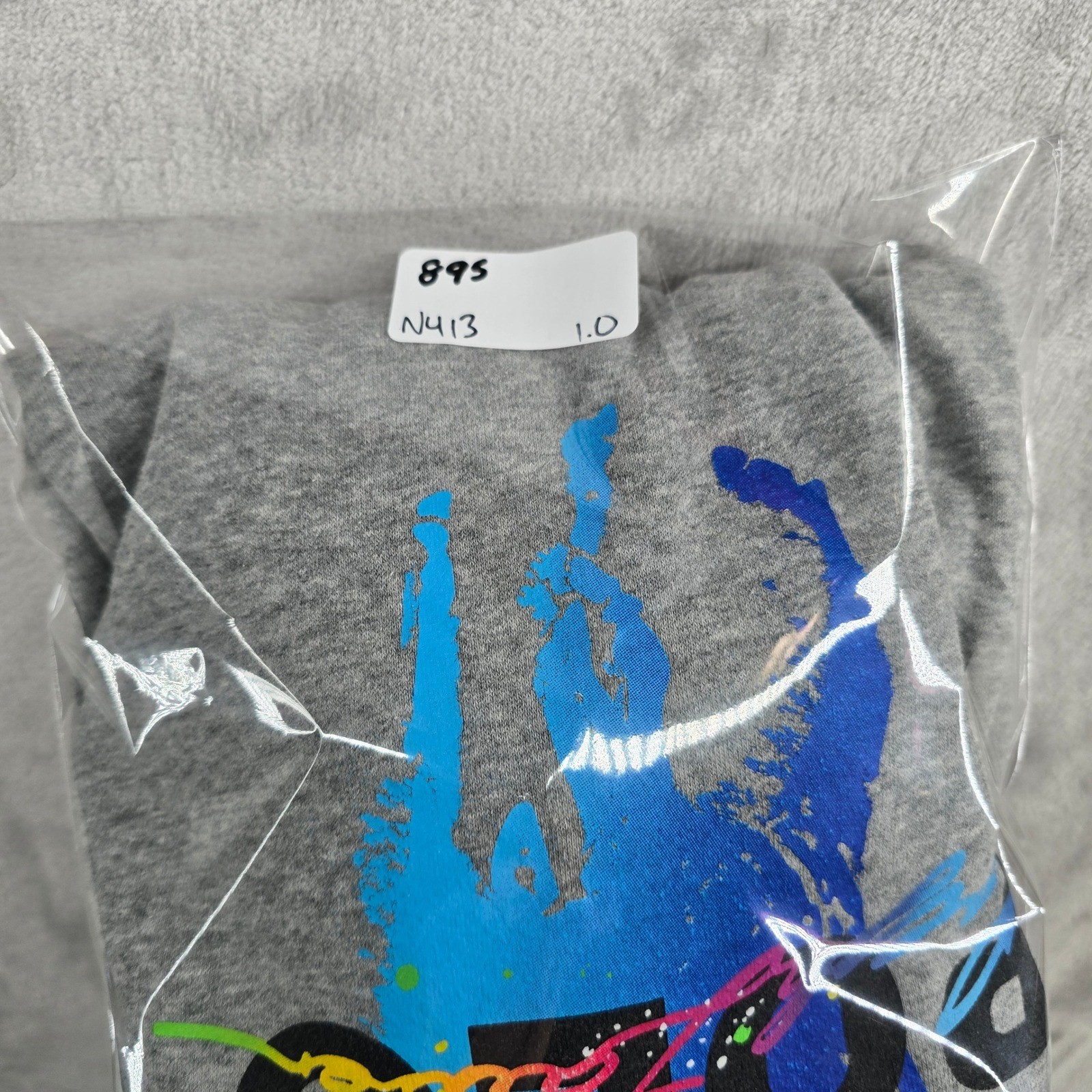 Polo Ralph Lauren Size Large Gray Sweatshirt Crewneck Paint splat Big Pony Logo