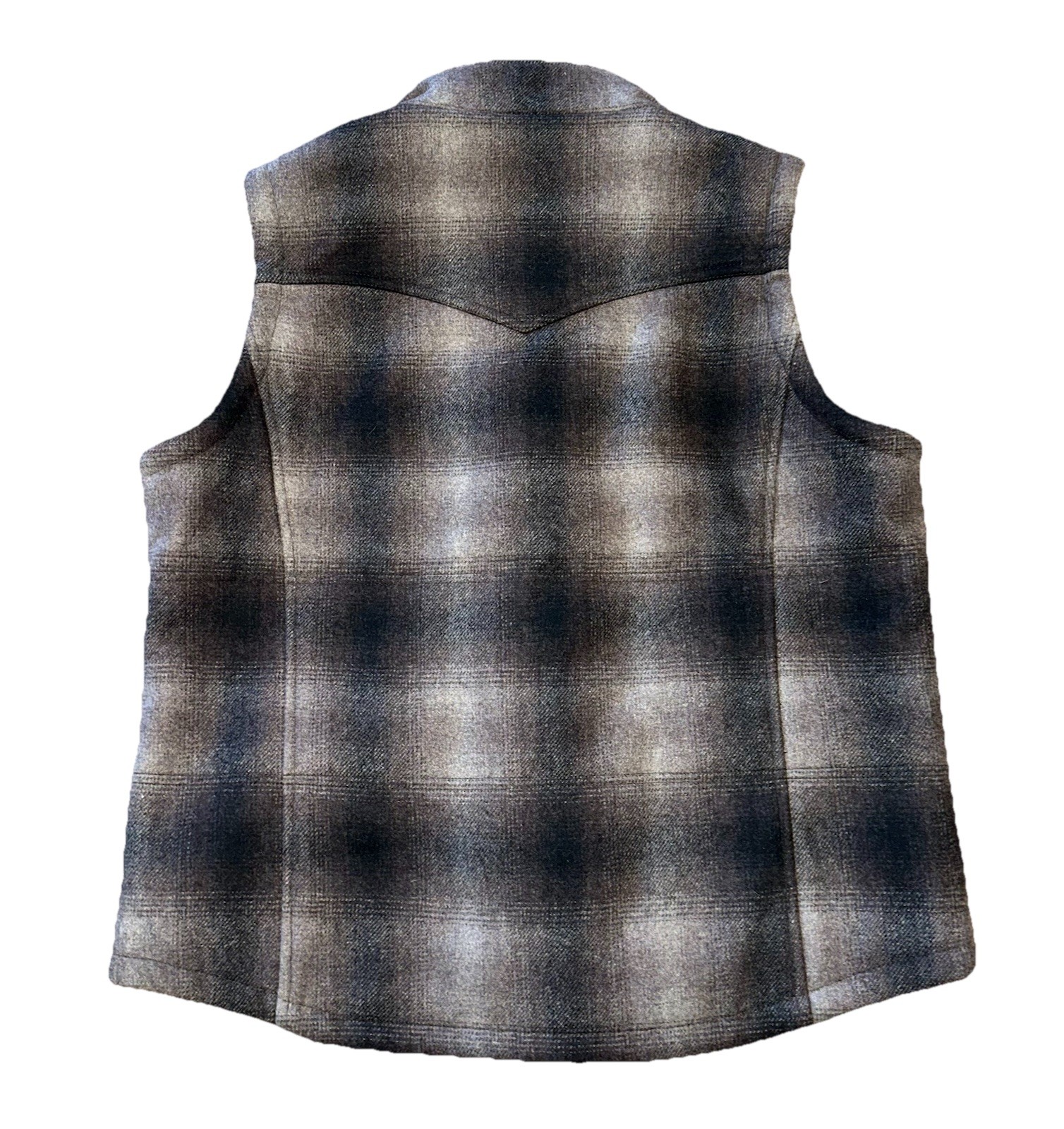 STS Ranchwear Willow Western Vest Women’s 2XL Shadow Plaid Wool Toggle