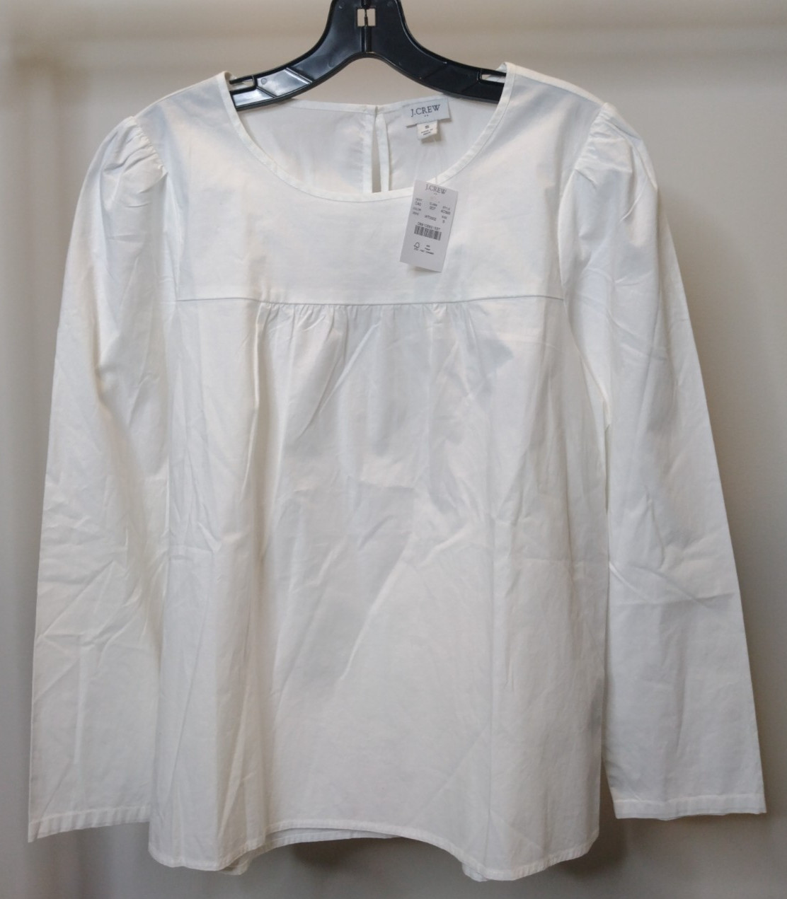 NWT J Crew Factory 98% Cotton / 2% Elastane White Blouse Size: S