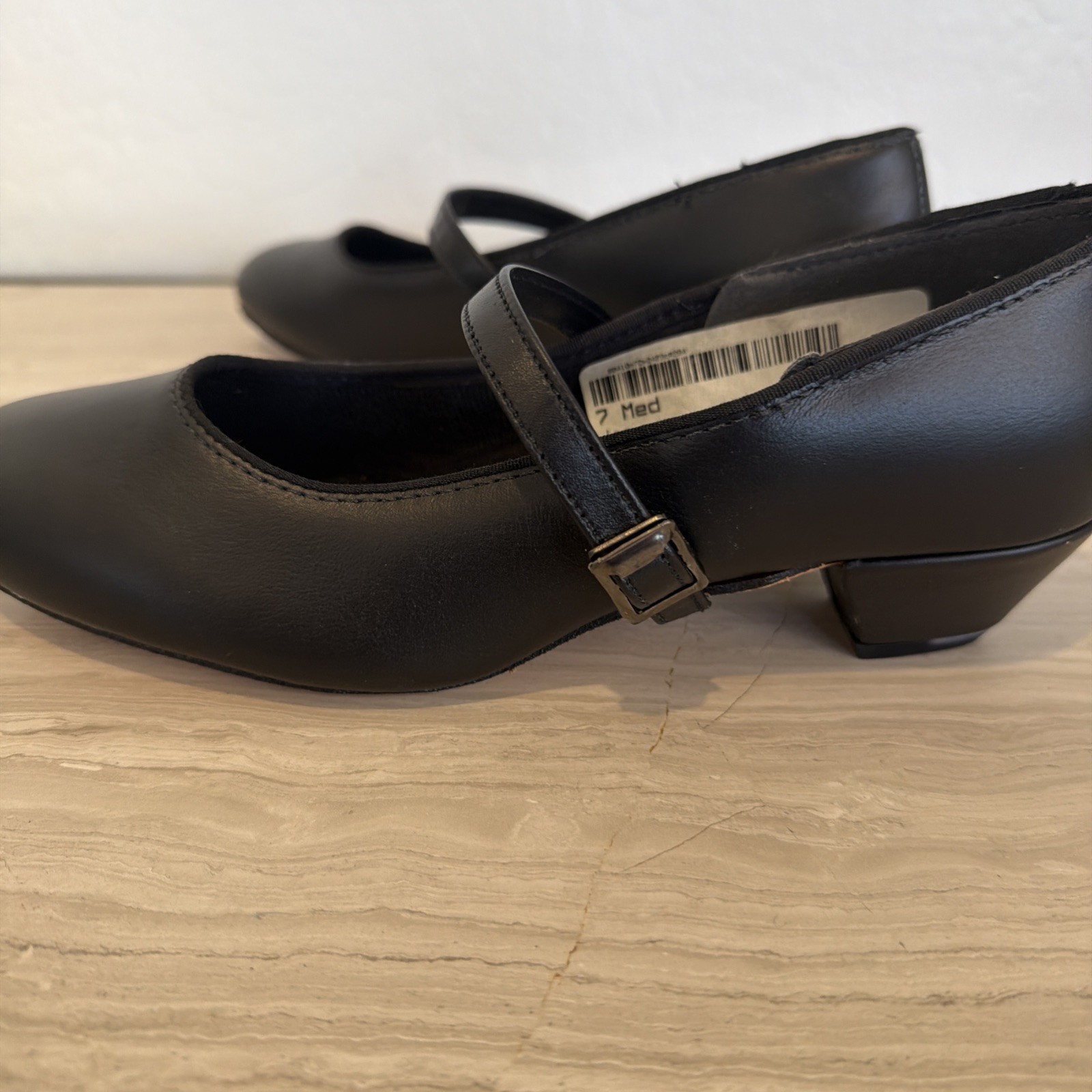 Women’s Size 7 Tic Tac Toes Black Dance Shoes. Brand New Never Worn. No Box