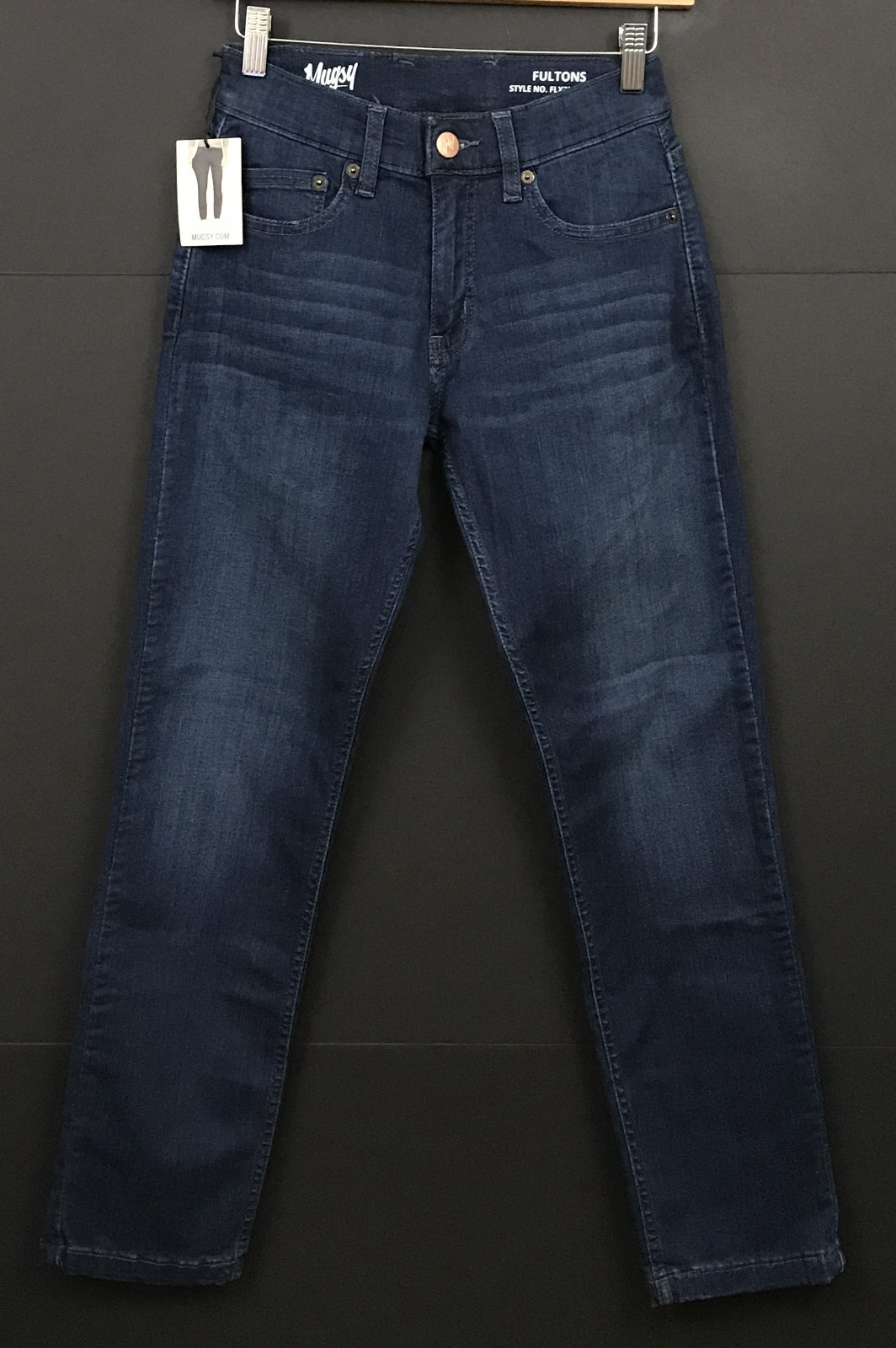 NWT Mugsy Men’s Blue Fultons Flex Denim 5-Pocket Stretch Jeans 28 x 30