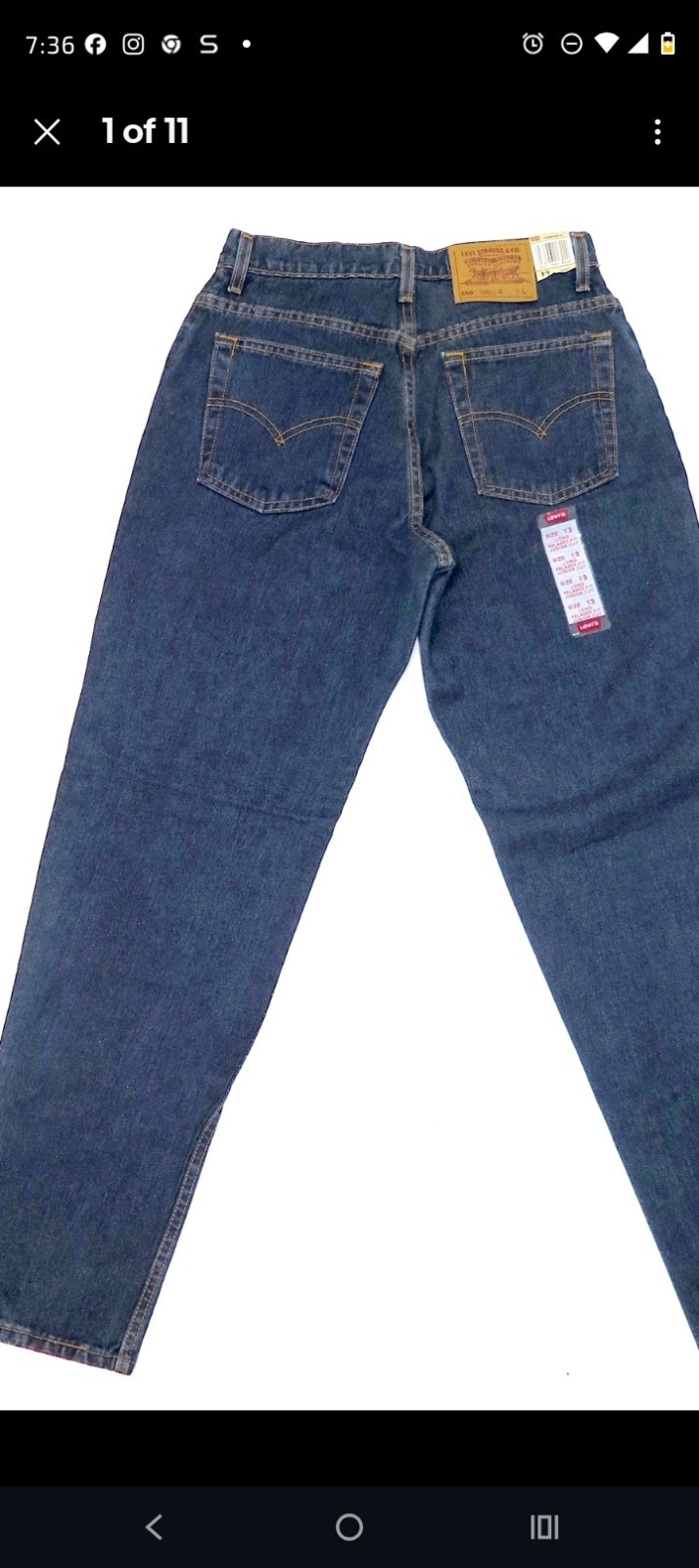 Levi’s 501 Original Womens 32×30 High Rise Straight Light Wash Distressed NWT