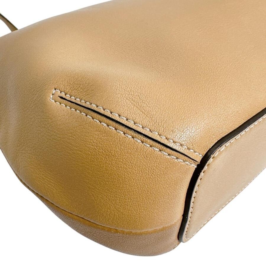 COACH Gallery Tote Camel Leather Shoulder Bag Women Medium Open Top 7.9in