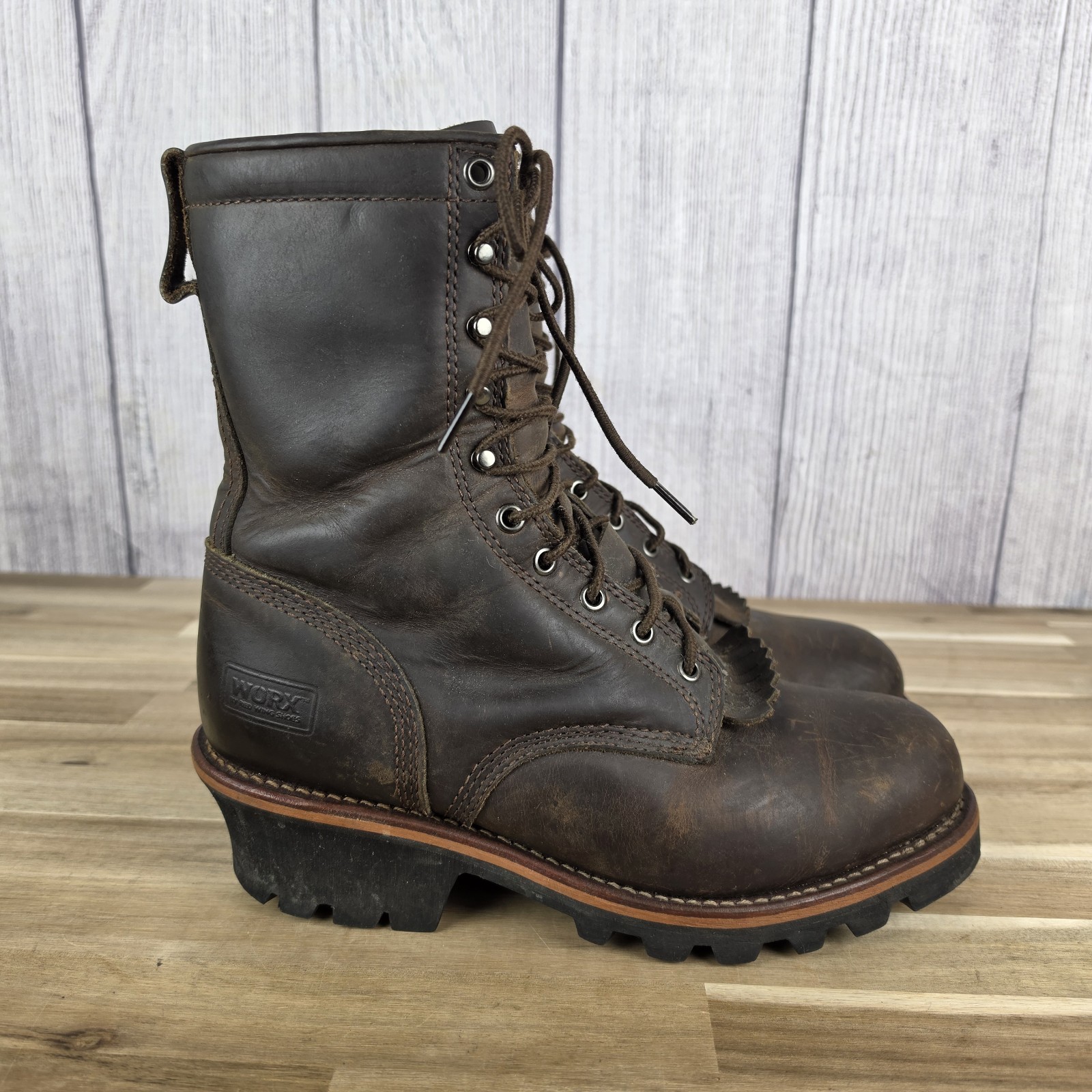Worx By Red Wing Thinsulate Brown Work Steel Toe Insulated Boots Men’s Size 9 W