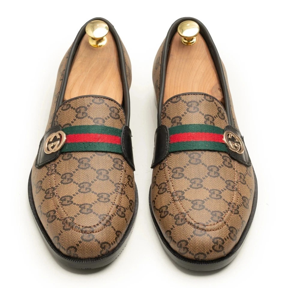 MENS HANDMADE LEATHER SHOES, FASHION LOAFERS SHOES FOR MENS, BROWN