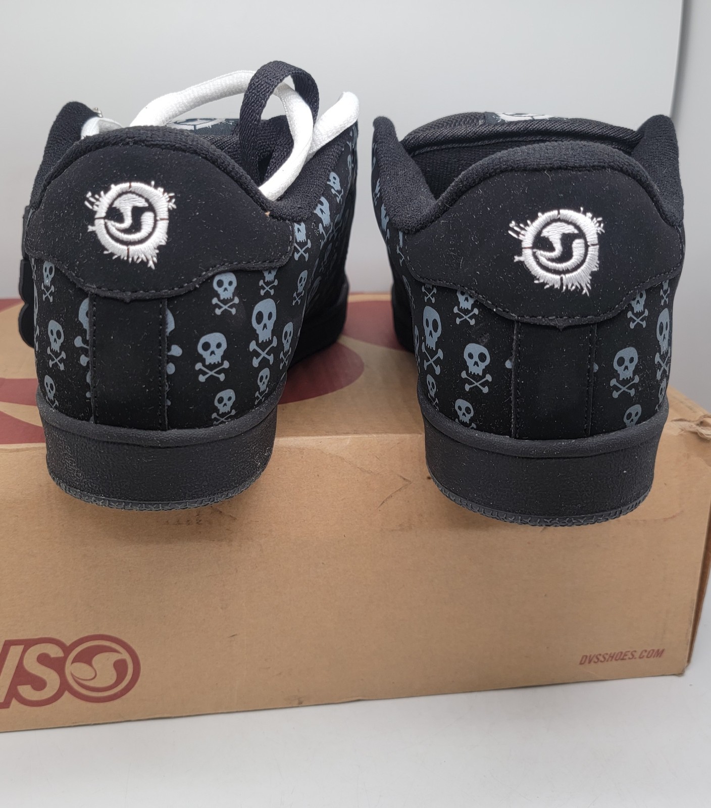 DVS Revival Splat Black NUBUCK SKULLS Women’s Shoes 8.5 (Mens7) New NWB VINTAGE