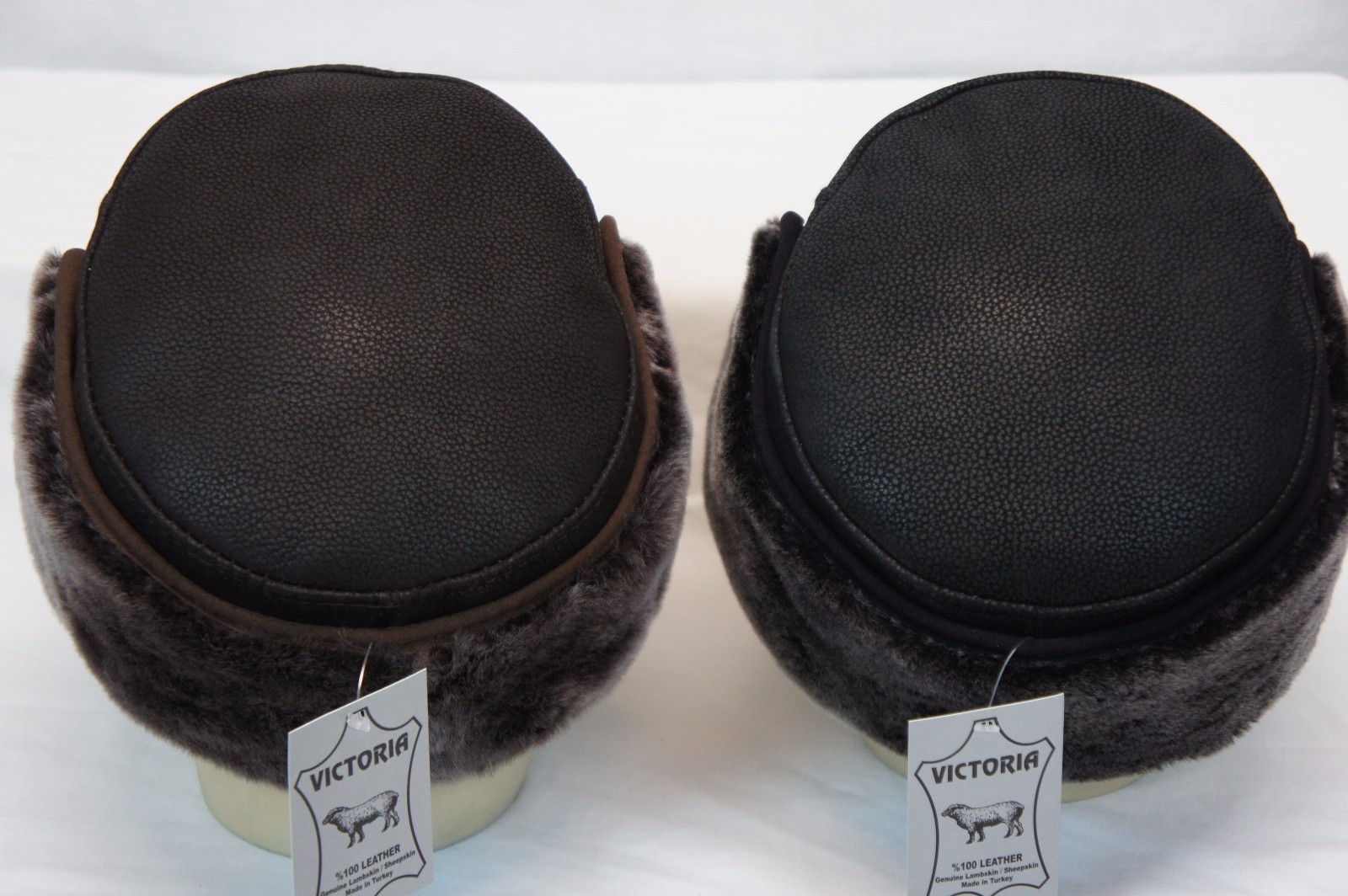 NWT 100% Sheepskin Shearling Leather Fur Captain Elmer Fudd Men Winter Hat S-3XL