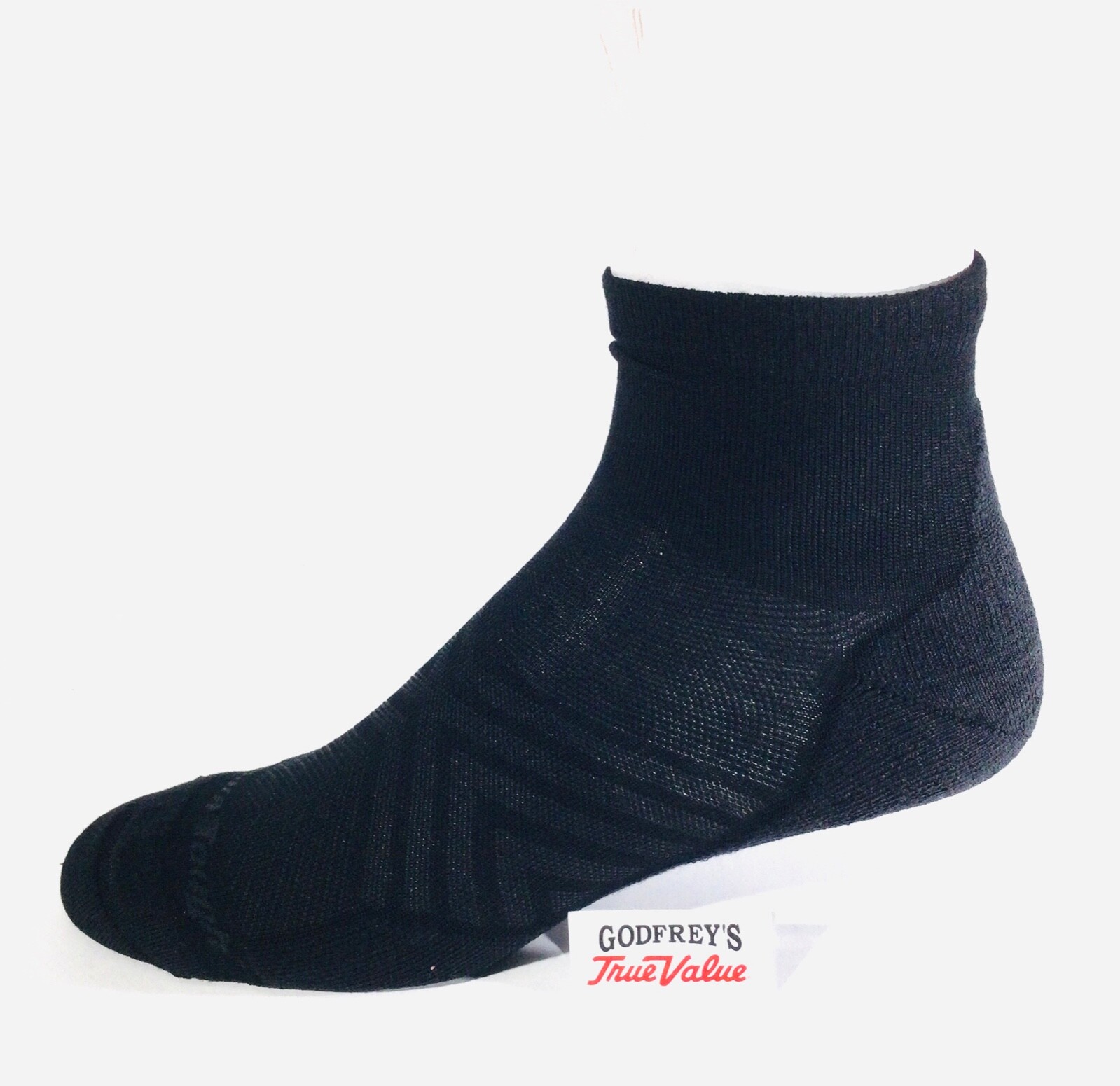 Darn Tough 1040 Black Merino Wool Run 1/4 Sock Ultra-Light-Weight Cushion M L XL