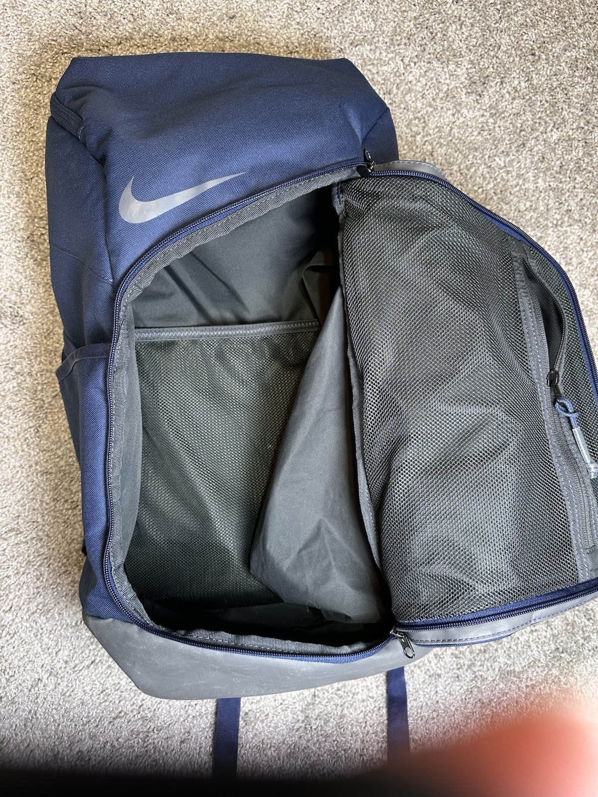 Nike Hoops Elite Backpack Midnight Navy Iron Grey Basketball Gym School Bag