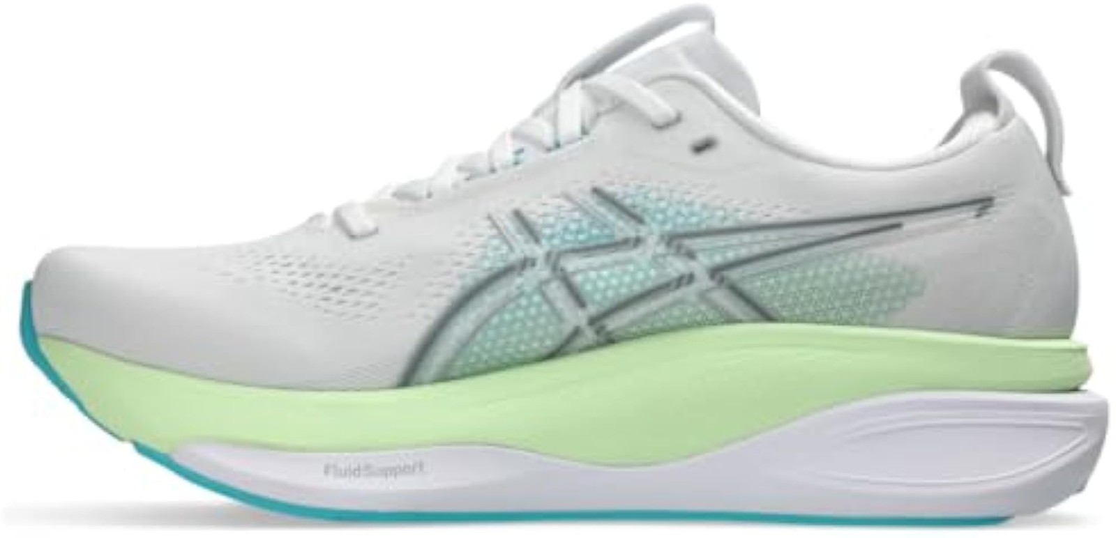 ASICS, Men’s, Gel-Kayano 33, White/Energy Aqua, 14, Wide – White/Energy Aqua – 1