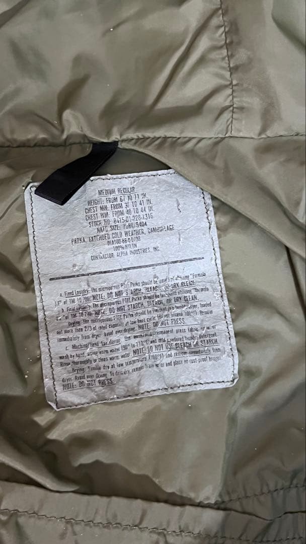 ALPHA ECWCS Parka Cold Weather Camouflage Medium Regular