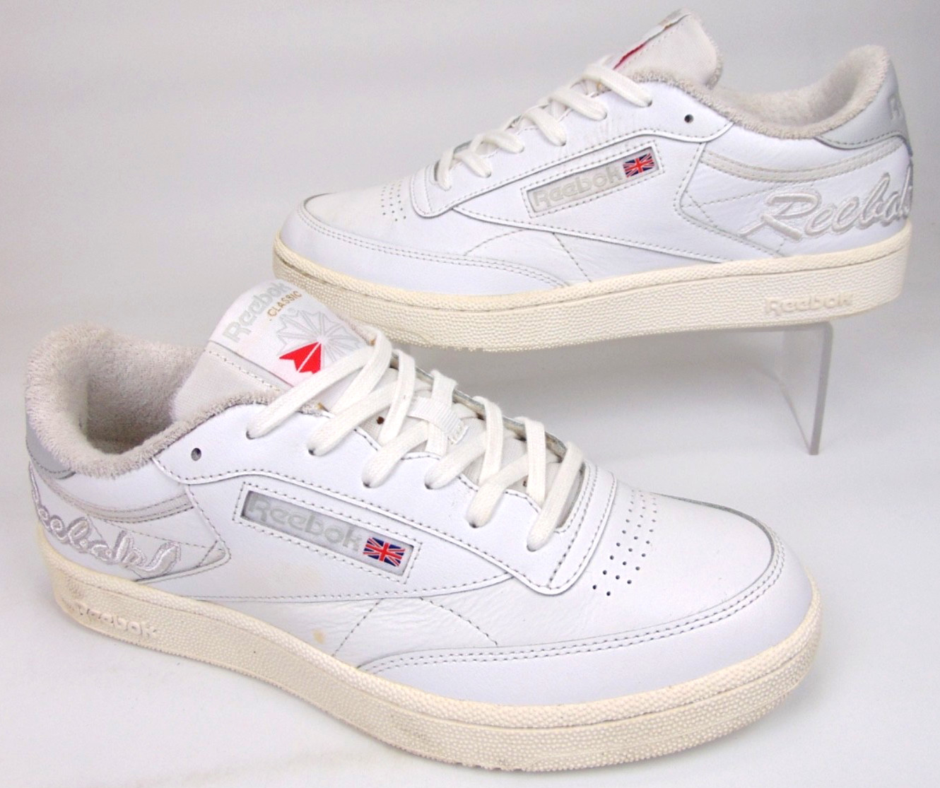 NEW! Reebok Club C 85 Casual Classic Sneakers Men’s Size 9.0 M White Leather