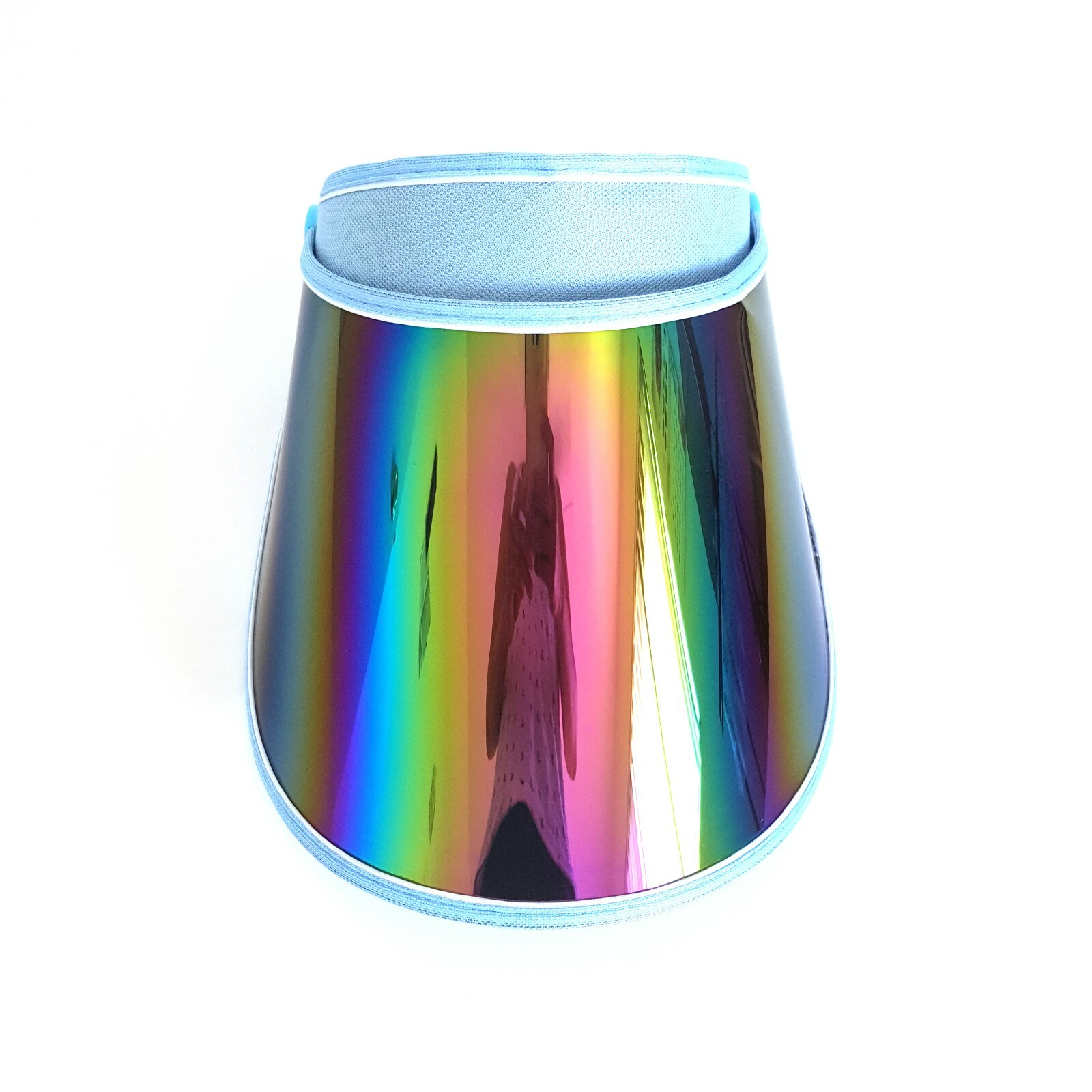99.9% UV Protection Outdoor Beach Prism Strong Sun Visor Cap Clear Face Shield