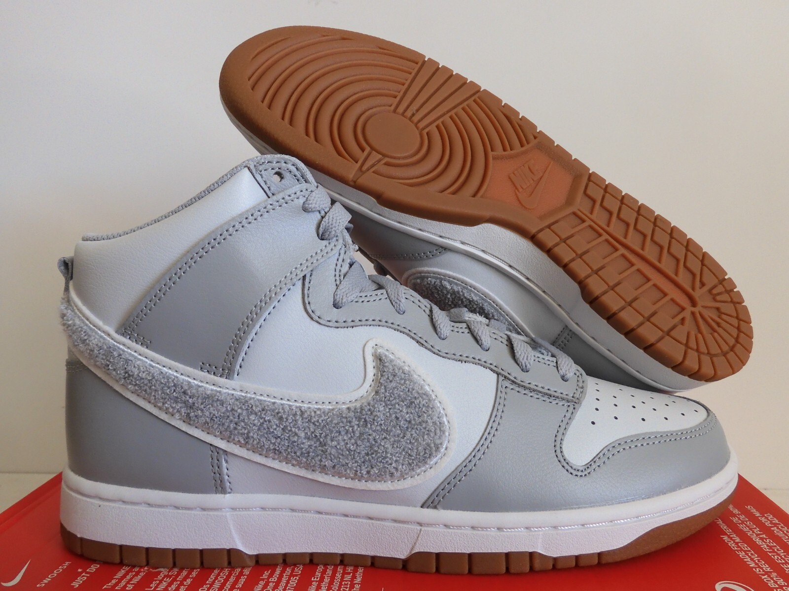 NIKE DUNK HIGH RETRO UNIVERSITY “CHENILLE SWOOSH” SMOKE GREY SZ 10 [DR8805-003]