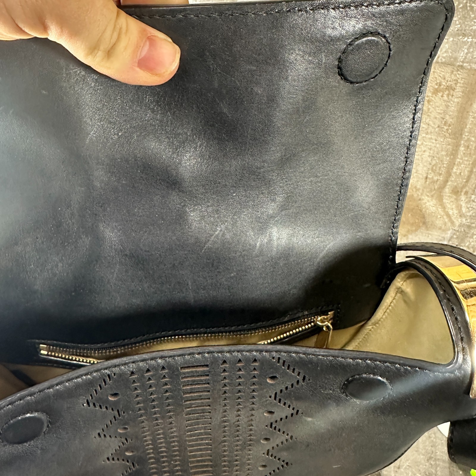 Henri Bendel Half Circle Bag Black Shoulder Bag