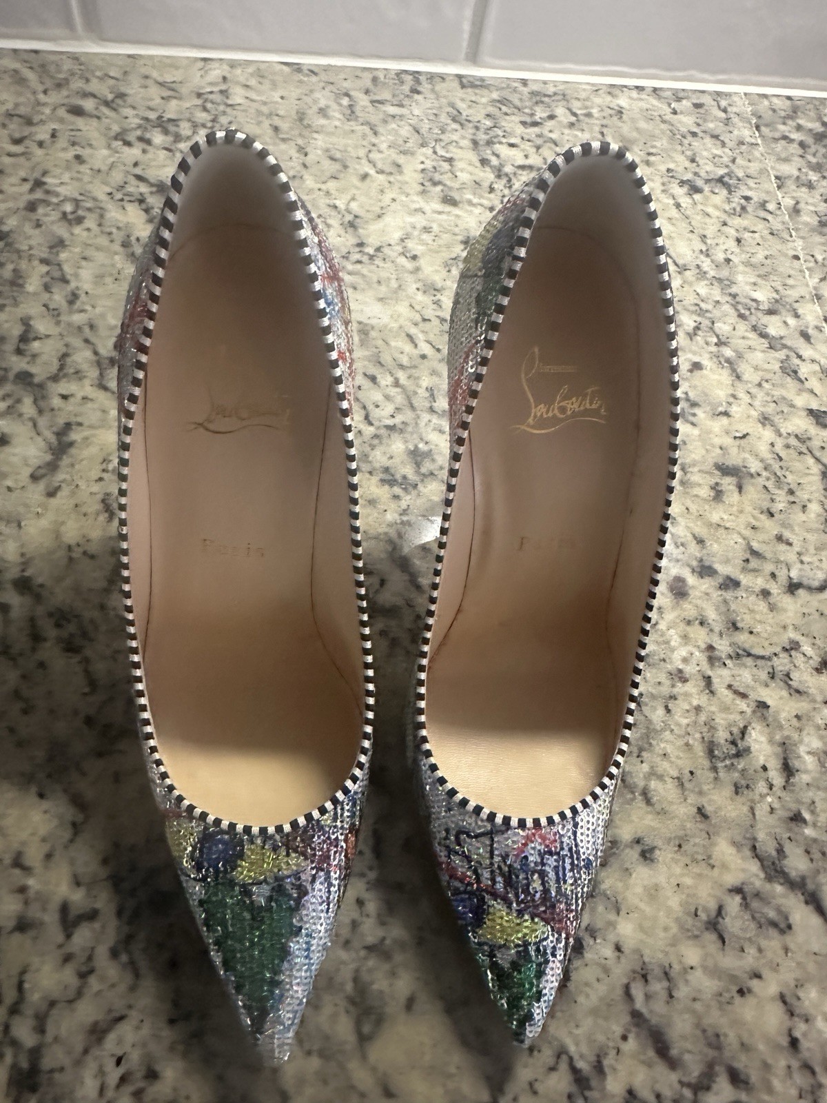 Christian Louboutin So Kate 120mm Sequins pumps – Resole – Party/NYE – 37 EU