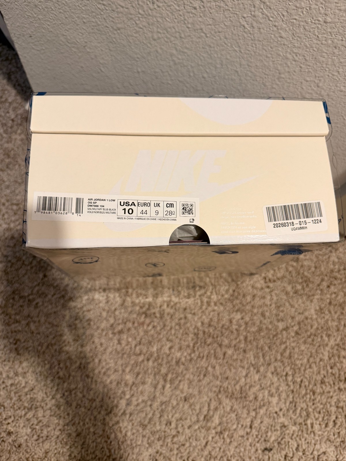 Size 10 – Fragment Design x Travis Scott x Air Jordan 1 Retro OG SP Low Sail…