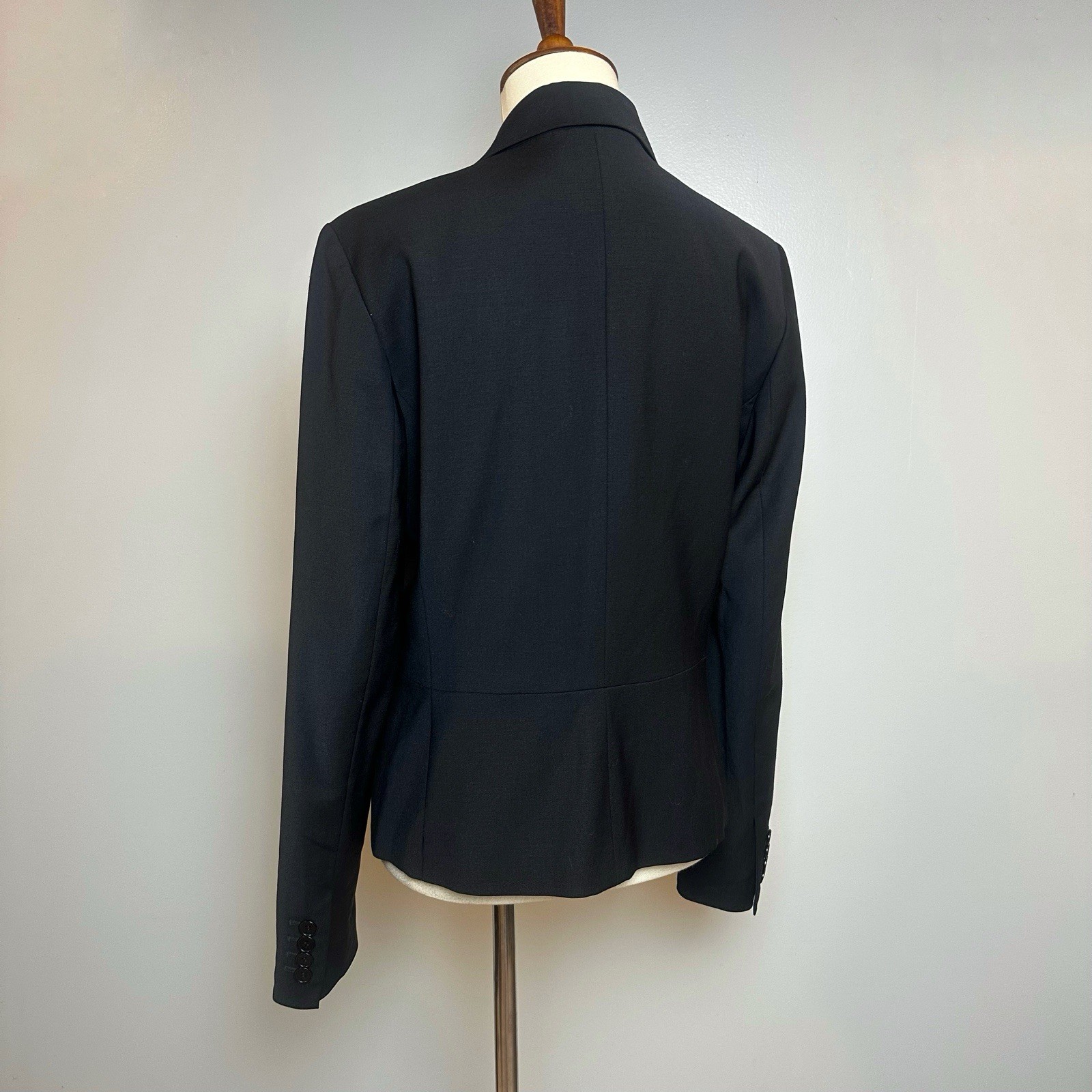 Talbots Size 8 Wool Blend Blazer Black Grace Fit 3-Button Classic Timeless NWT