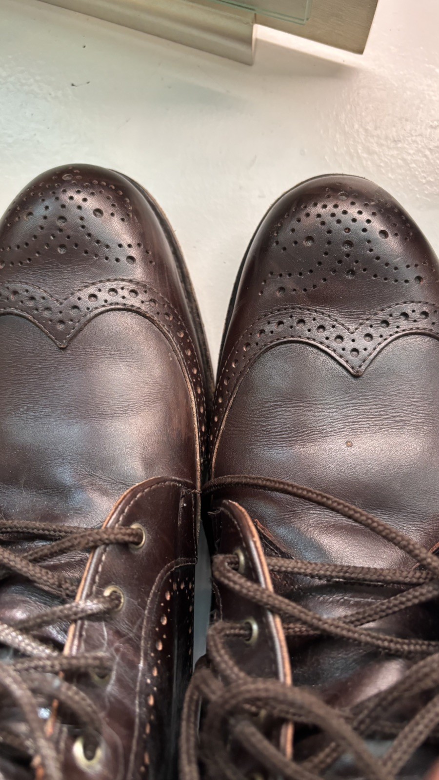 Allen Edmonds Dalton Wingtip Boots in Dark Brown 10.5 3E