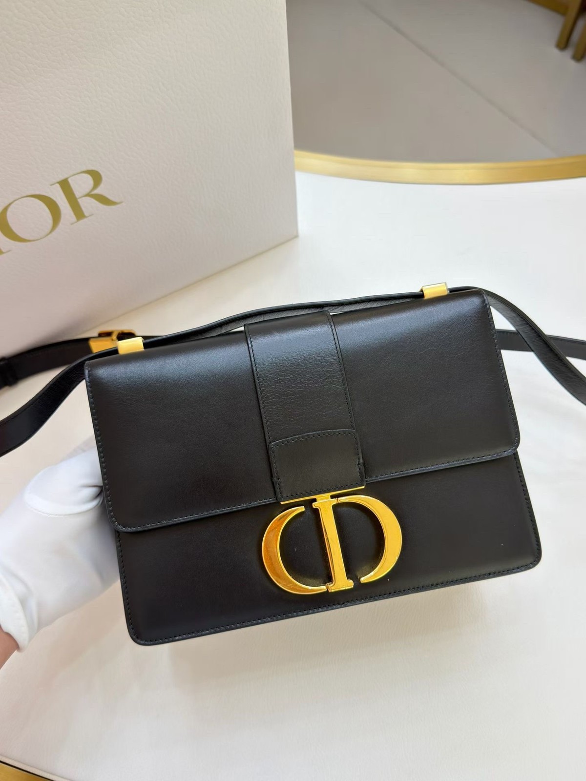 Dior Pre-Owned Authentic Crossbody Bag Black 24*17cm Free Tracked Shipping