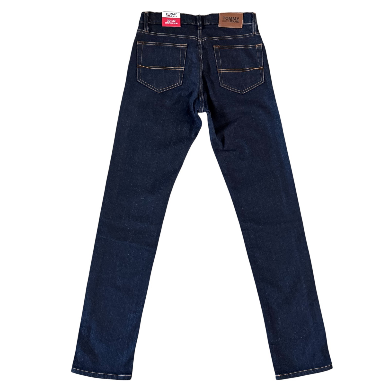 NWT Tommy Hilfiger Men’s Stretch Denim Slim Fit Slightly Tapered Leg Rinse Jeans