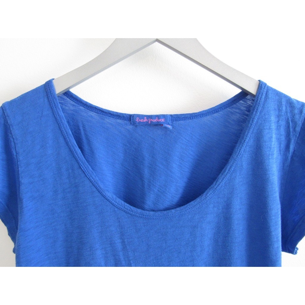 Fresh Produce Blue Seahorse Tee L Coastal Beachy Nautical Summer Top
