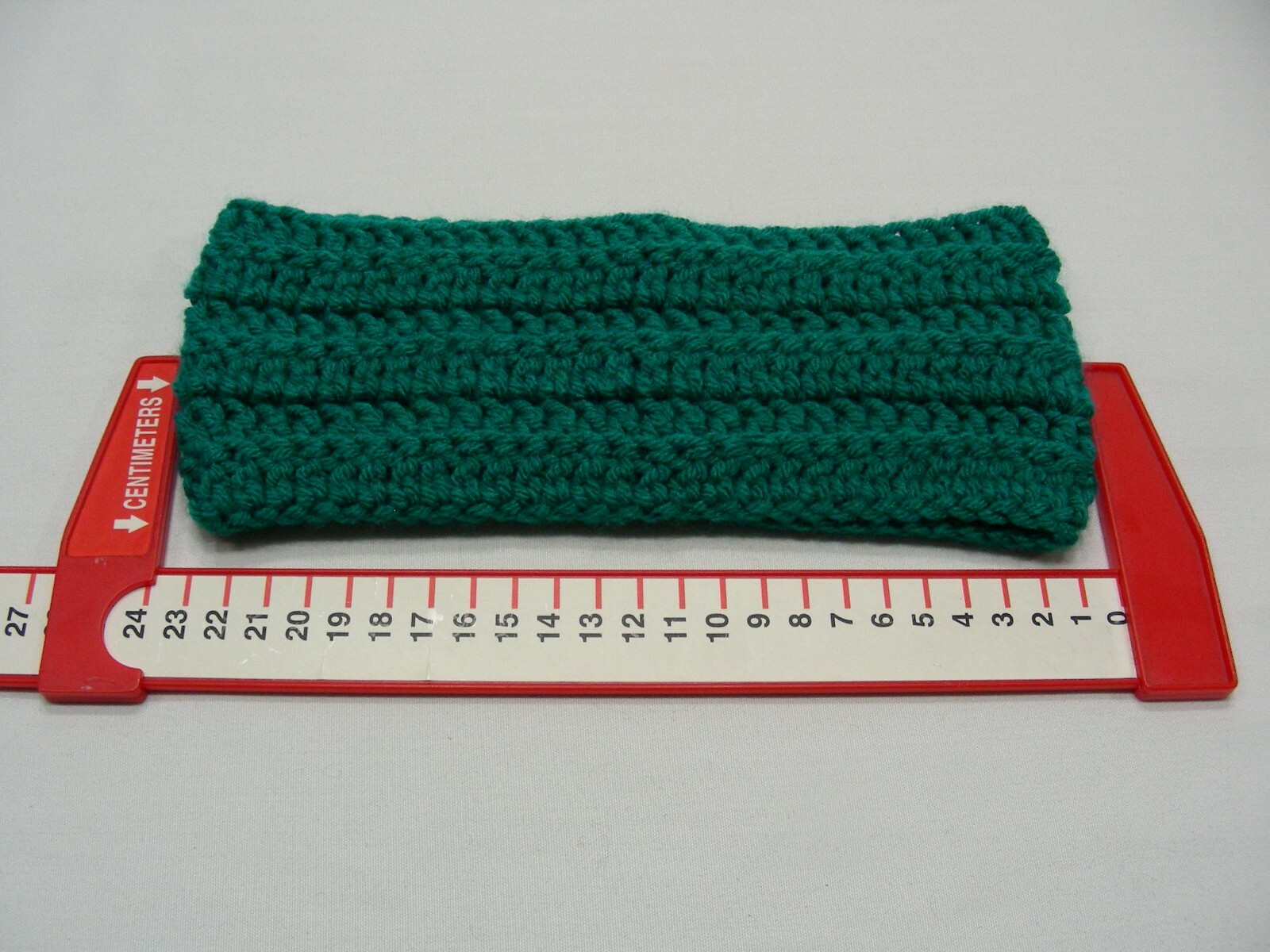 BLUE-GREEN TEAL – HAND KNITTED – ACRYLIC – ONE SIZE HEADBAND!