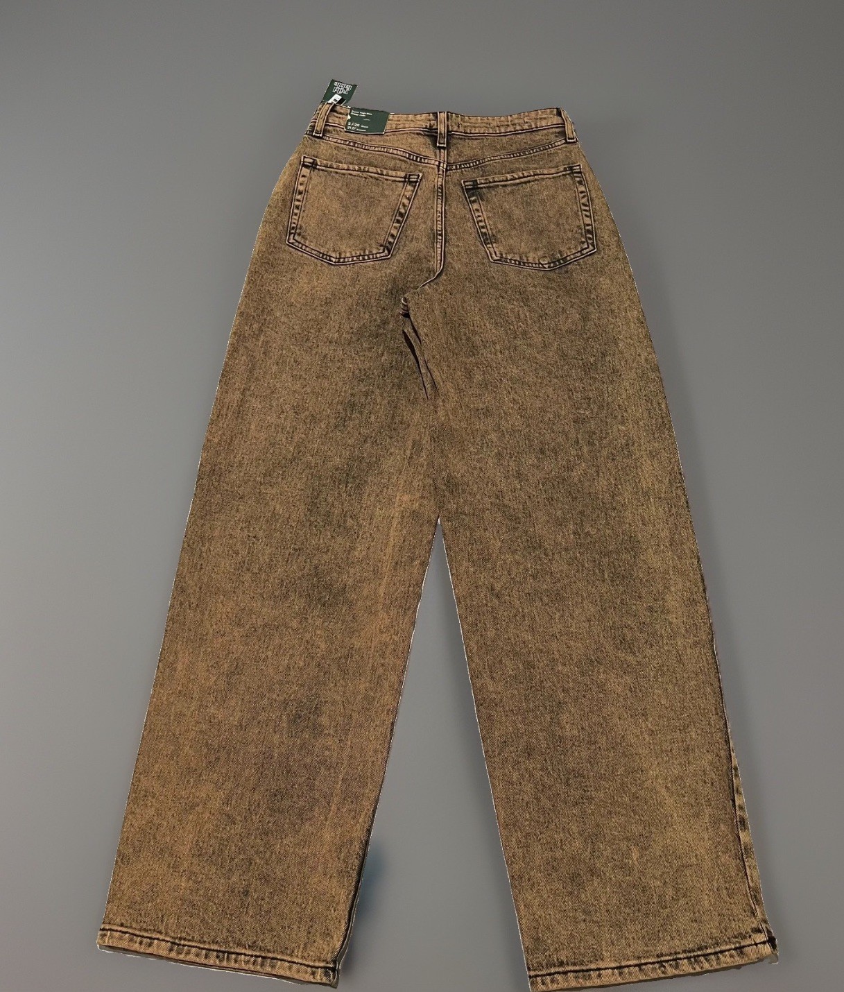 Wild Fable Womens Rust Brown Denim Super High-Rise Baggy Wide Leg Jeans 2/26R