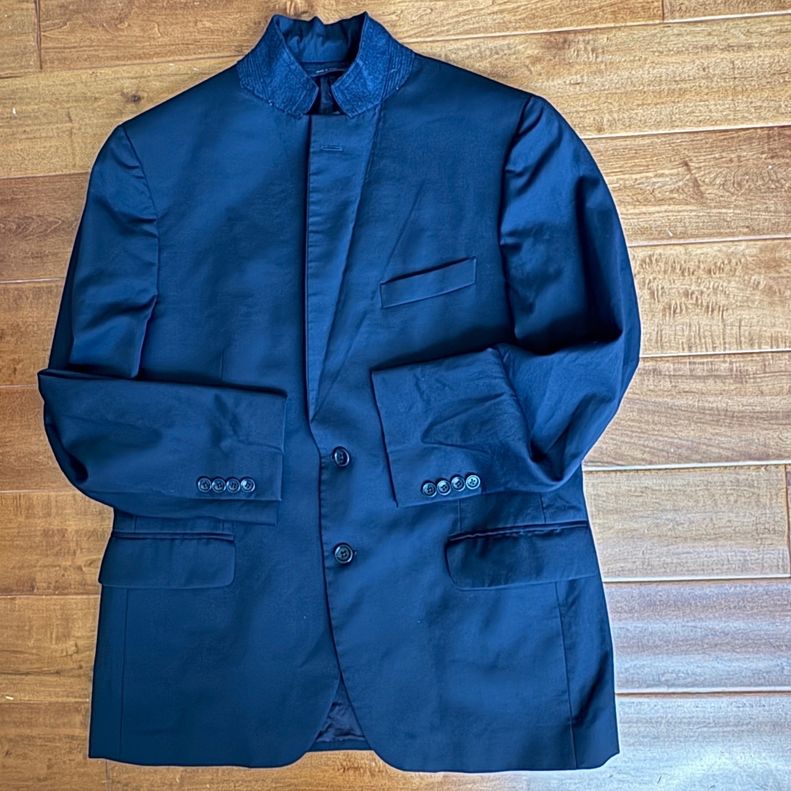 Brooks Brothers 1818 Fitzgerald Navy Blue Wool Blazer Sport Coat Italy 42S