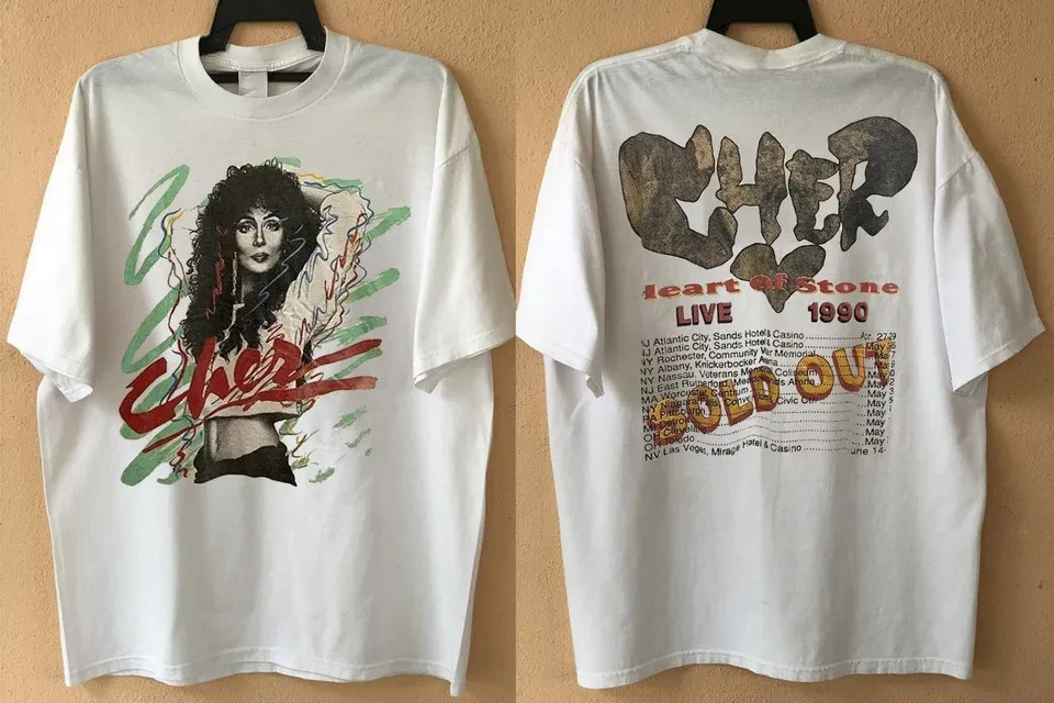 Cher Heart of Stone Live 1990 Concert T-Shirt