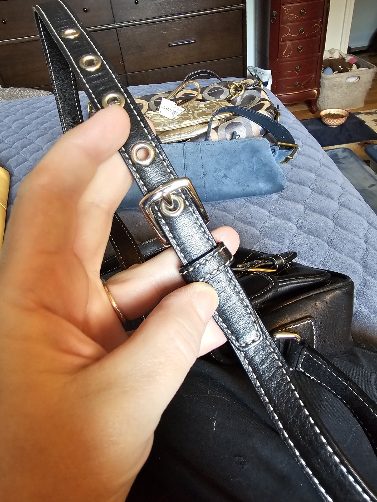 Black Coach Bleeker Crossbody 2000s Y2K