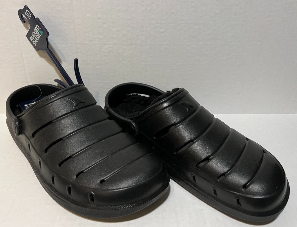 RUGGED SHARK – RGS Lined Clog – Men’s – Size: 10 – Color: Black – MNRS42SG701