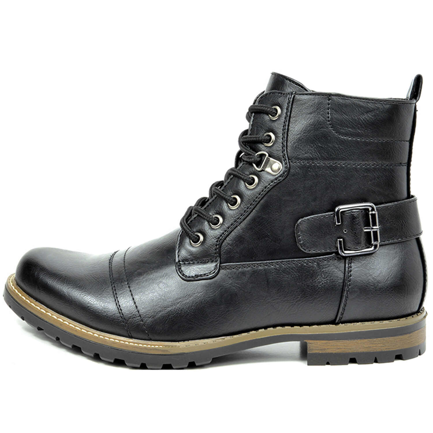 Men’s Motorcycle Boots Combat Riding Oxford Dress Leather Size 6.5-15